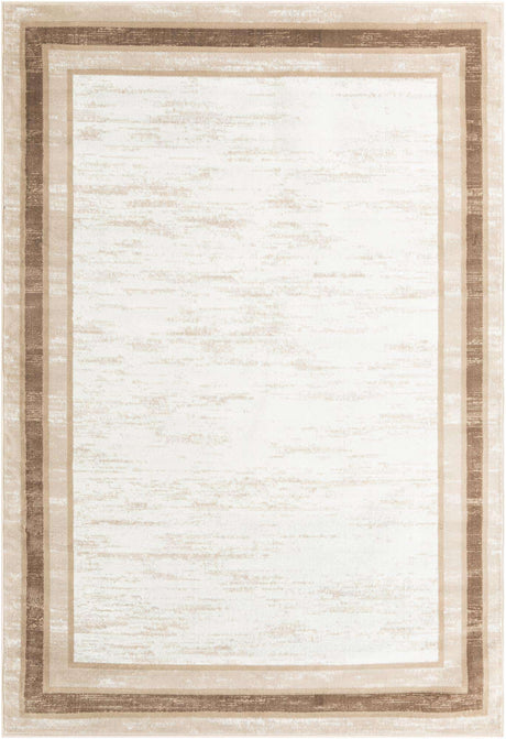 Ivory 7' 1 x 10' Laguna Rectangle Area Rug 100% Polypropylene Modern Contemporary Carpet for Bedrooms, Living Room, Dining, Office for Sale at Rug Engine