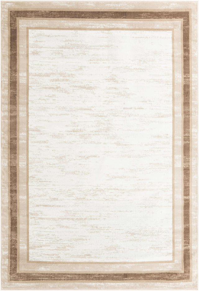 Ivory 7' 1 x 10' Laguna Rectangle Area Rug 100% Polypropylene Modern Contemporary Carpet for Bedrooms, Living Room, Dining, Office for Sale at Rug Engine