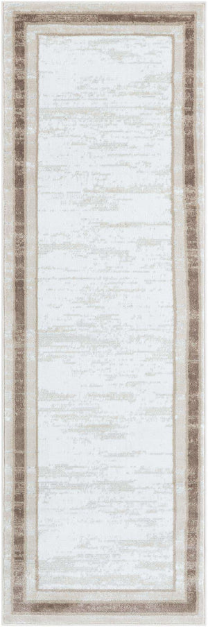 Ivory 2' 7 x 8' Laguna Runner Area Rug 100% Polypropylene Modern Contemporary Carpet for Bedrooms, Living Room, Dining, Office for Sale at Rug Engine