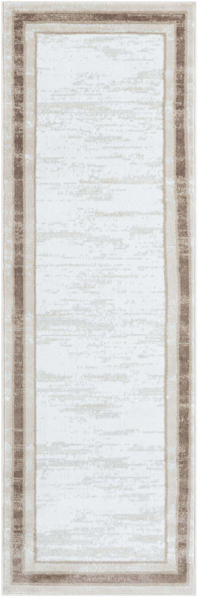 Ivory 2' 7 x 8' Laguna Runner Area Rug 100% Polypropylene Modern Contemporary Carpet for Bedrooms, Living Room, Dining, Office for Sale at Rug Engine