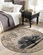 Beige 5' 3 x 5' 3 Laguna Round Area Rug 100% Polypropylene Modern Contemporary Carpet for Bedrooms, Living Room, Dining, Office for Sale at Rug Engine