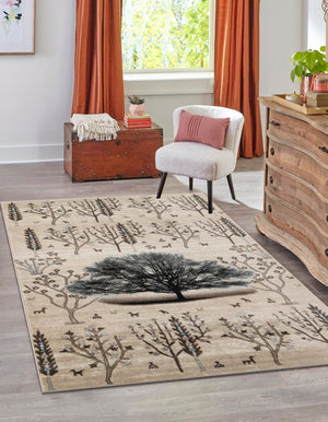 Beige 9' x 12' Laguna Rectangle Area Rug 100% Polypropylene Modern Contemporary Carpet for Bedrooms, Living Room, Dining, Office for Sale at Rug Engine