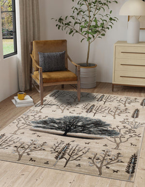 Beige 10' x 14' 1 Laguna Rectangle Area Rug 100% Polypropylene Modern Contemporary Carpet for Bedrooms, Living Room, Dining, Office for Sale at Rug Engine