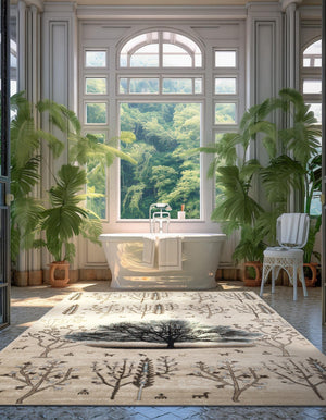 Beige 7' 1 x 10' Laguna Rectangle Area Rug 100% Polypropylene Modern Contemporary Carpet for Bedrooms, Living Room, Dining, Office for Sale at Rug Engine