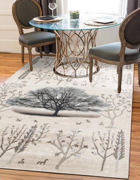 Beige 5' 3 x 8' Laguna Rectangle Area Rug 100% Polypropylene Modern Contemporary Carpet for Bedrooms, Living Room, Dining, Office for Sale at Rug Engine
