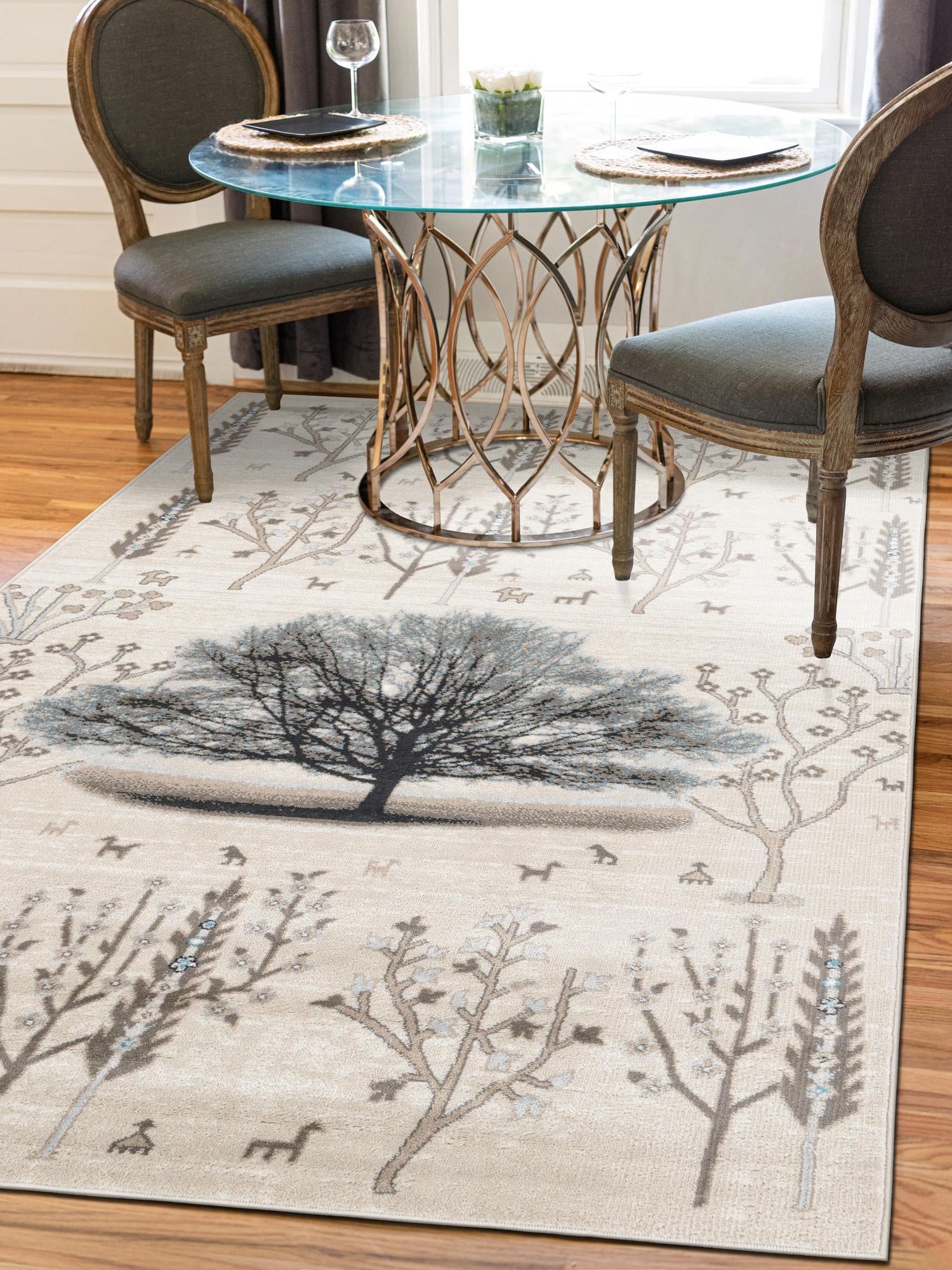 Beige 7' 10 x 10' Laguna Rectangle Area Rug 100% Polypropylene Modern Contemporary Carpet for Bedrooms, Living Room, Dining, Office for Sale at Rug Engine