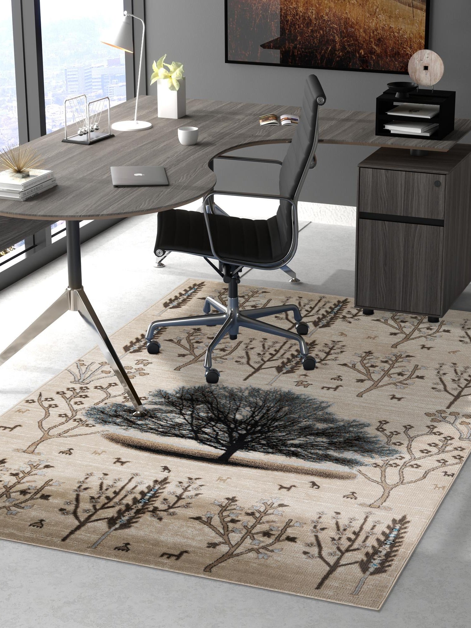 Beige 7' 10 x 10' Laguna Rectangle Area Rug 100% Polypropylene Modern Contemporary Carpet for Bedrooms, Living Room, Dining, Office for Sale at Rug Engine
