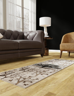 Beige 2' 7 x 10' Laguna Runner Area Rug 100% Polypropylene Modern Contemporary Carpet for Bedrooms, Living Room, Dining, Office for Sale at Rug Engine