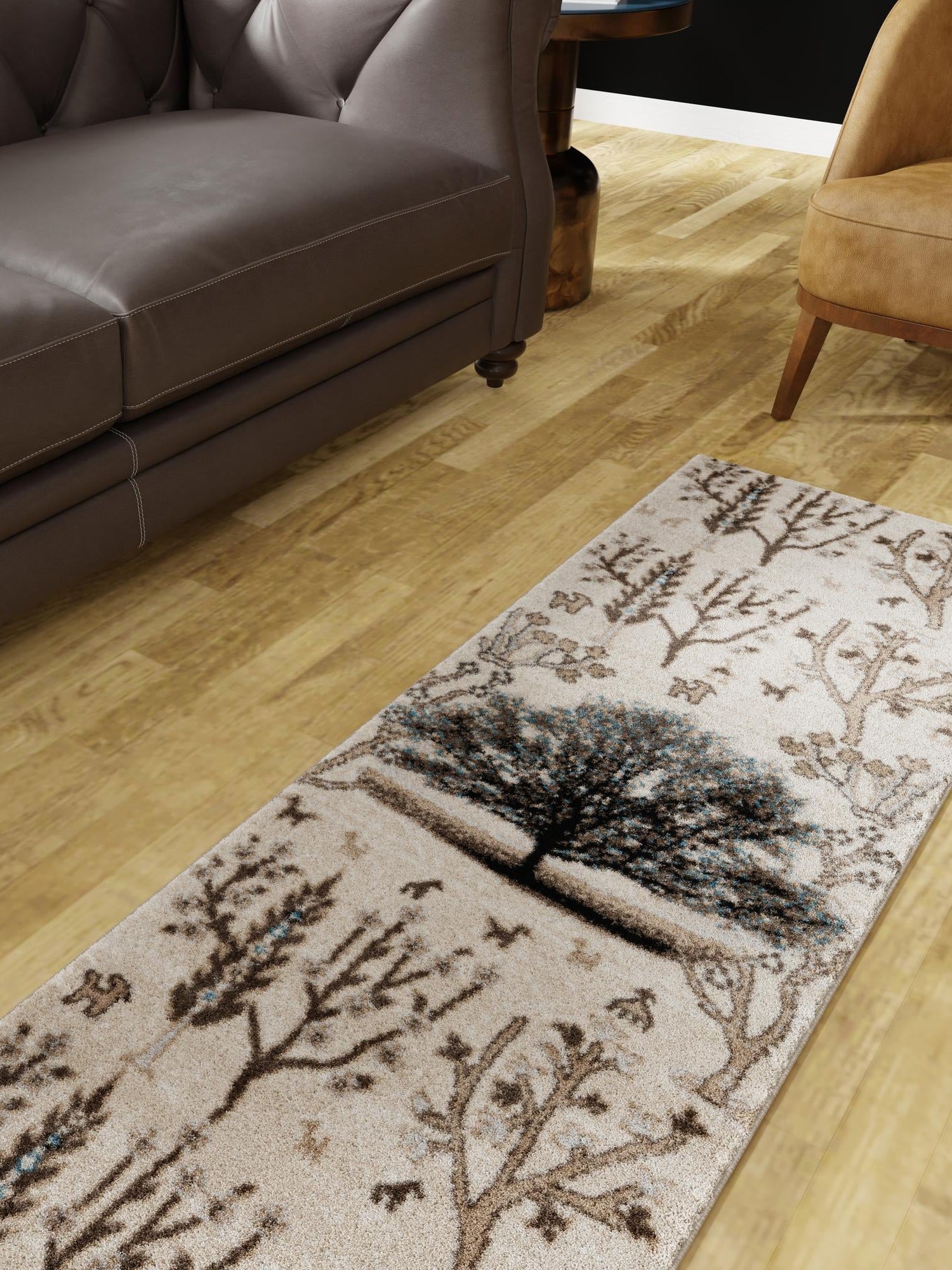 Beige 2' 7 x 8' Laguna Runner Area Rug 100% Polypropylene Modern Contemporary Carpet for Bedrooms, Living Room, Dining, Office for Sale at Rug Engine