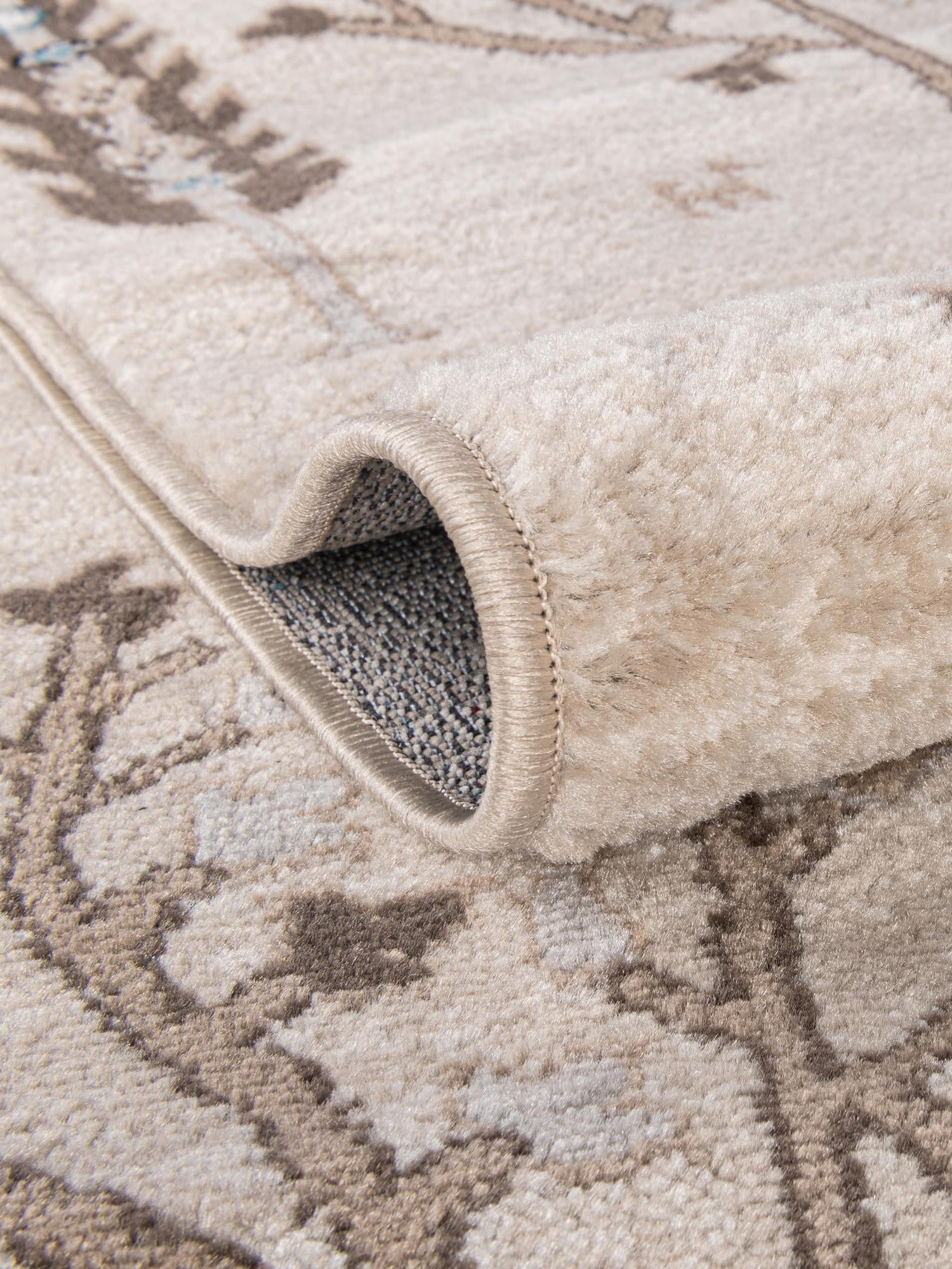 Beige 2' 7 x 8' Laguna Runner Area Rug 100% Polypropylene Modern Contemporary Carpet for Bedrooms, Living Room, Dining, Office for Sale at Rug Engine