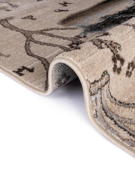 Beige 2' x 6' 1 Laguna Runner Area Rug 100% Polypropylene Modern Contemporary Carpet for Bedrooms, Living Room, Dining, Office for Sale at Rug Engine