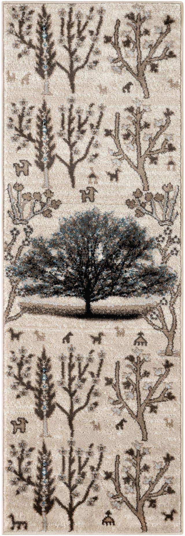 Beige 2' x 6' 1 Laguna Runner Area Rug 100% Polypropylene Modern Contemporary Carpet for Bedrooms, Living Room, Dining, Office for Sale at Rug Engine