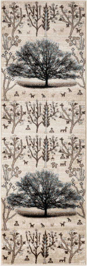 Beige 2' 7 x 8' Laguna Runner Area Rug 100% Polypropylene Modern Contemporary Carpet for Bedrooms, Living Room, Dining, Office for Sale at Rug Engine