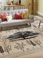 Beige 7' 10 x 7' 10 Laguna Square Area Rug 100% Polypropylene Modern Contemporary Carpet for Bedrooms, Living Room, Dining, Office for Sale at Rug Engine