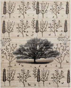 Beige 7' 10 x 10' Laguna Rectangle Area Rug 100% Polypropylene Modern Contemporary Carpet for Bedrooms, Living Room, Dining, Office for Sale at Rug Engine