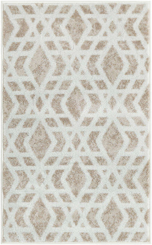 Ivory 2' x 3' 1 Laguna Rectangle Area Rug 100% Polypropylene Modern Contemporary Carpet for Bedrooms, Living Room, Dining, Office for Sale at Rug Engine