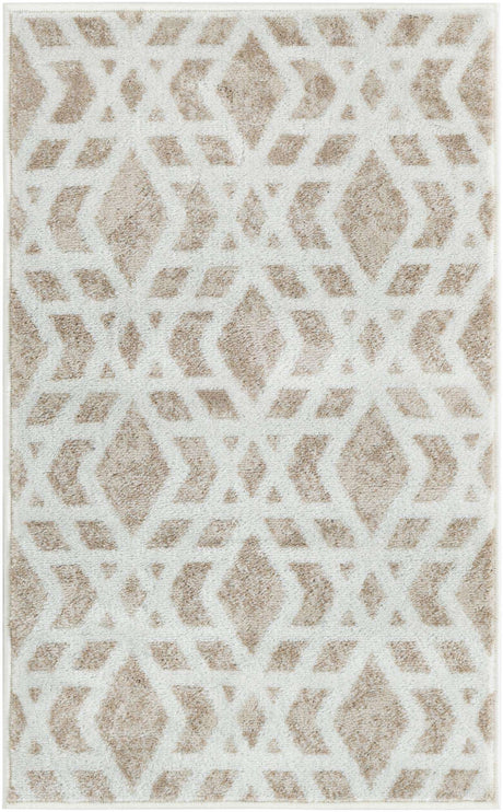 Ivory 2' x 3' 1 Laguna Rectangle Area Rug 100% Polypropylene Modern Contemporary Carpet for Bedrooms, Living Room, Dining, Office for Sale at Rug Engine
