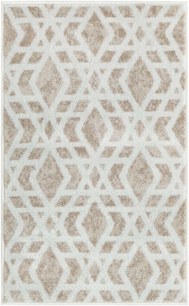 Ivory 2' x 3' 1 Laguna Rectangle Area Rug 100% Polypropylene Modern Contemporary Carpet for Bedrooms, Living Room, Dining, Office for Sale at Rug Engine