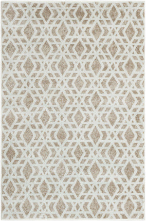 Ivory 4' 1 x 6' 1 Laguna Rectangle Area Rug 100% Polypropylene Modern Contemporary Carpet for Bedrooms, Living Room, Dining, Office for Sale at Rug Engine