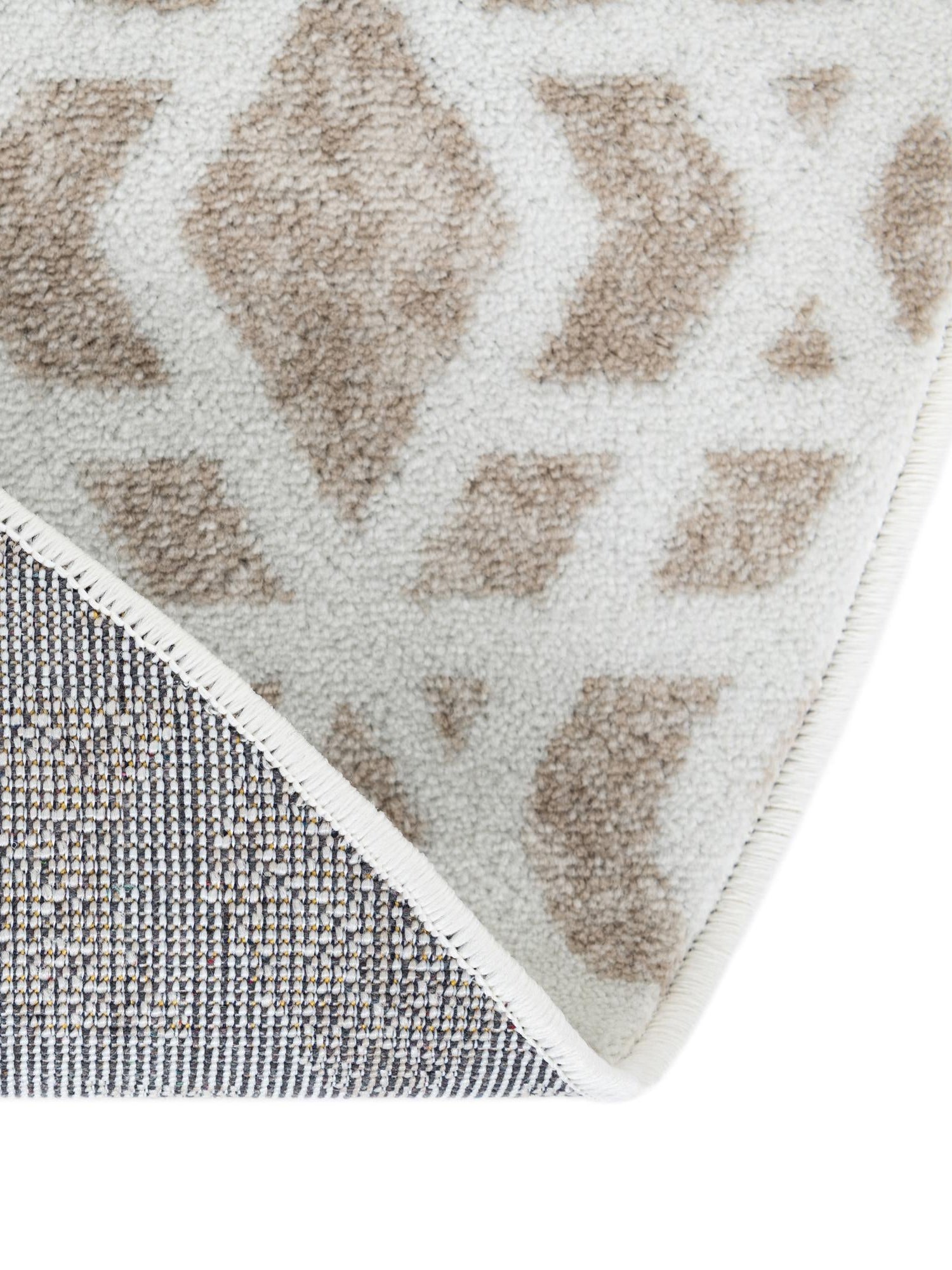 Ivory 5' 3 x 5' 3 Laguna Round Area Rug 100% Polypropylene Modern Contemporary Carpet for Bedrooms, Living Room, Dining, Office for Sale at Rug Engine