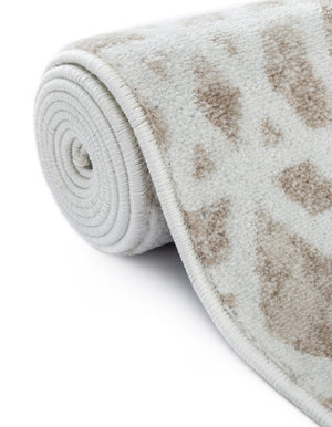 Ivory 7' 10 x 7' 10 Laguna Round Area Rug 100% Polypropylene Modern Contemporary Carpet for Bedrooms, Living Room, Dining, Office for Sale at Rug Engine