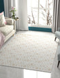 Ivory 4' 1 x 6' 1 Laguna Rectangle Area Rug 100% Polypropylene Modern Contemporary Carpet for Bedrooms, Living Room, Dining, Office for Sale at Rug Engine
