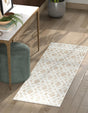 Ivory 2' x 6' 1 Laguna Runner Area Rug 100% Polypropylene Modern Contemporary Carpet for Bedrooms, Living Room, Dining, Office for Sale at Rug Engine