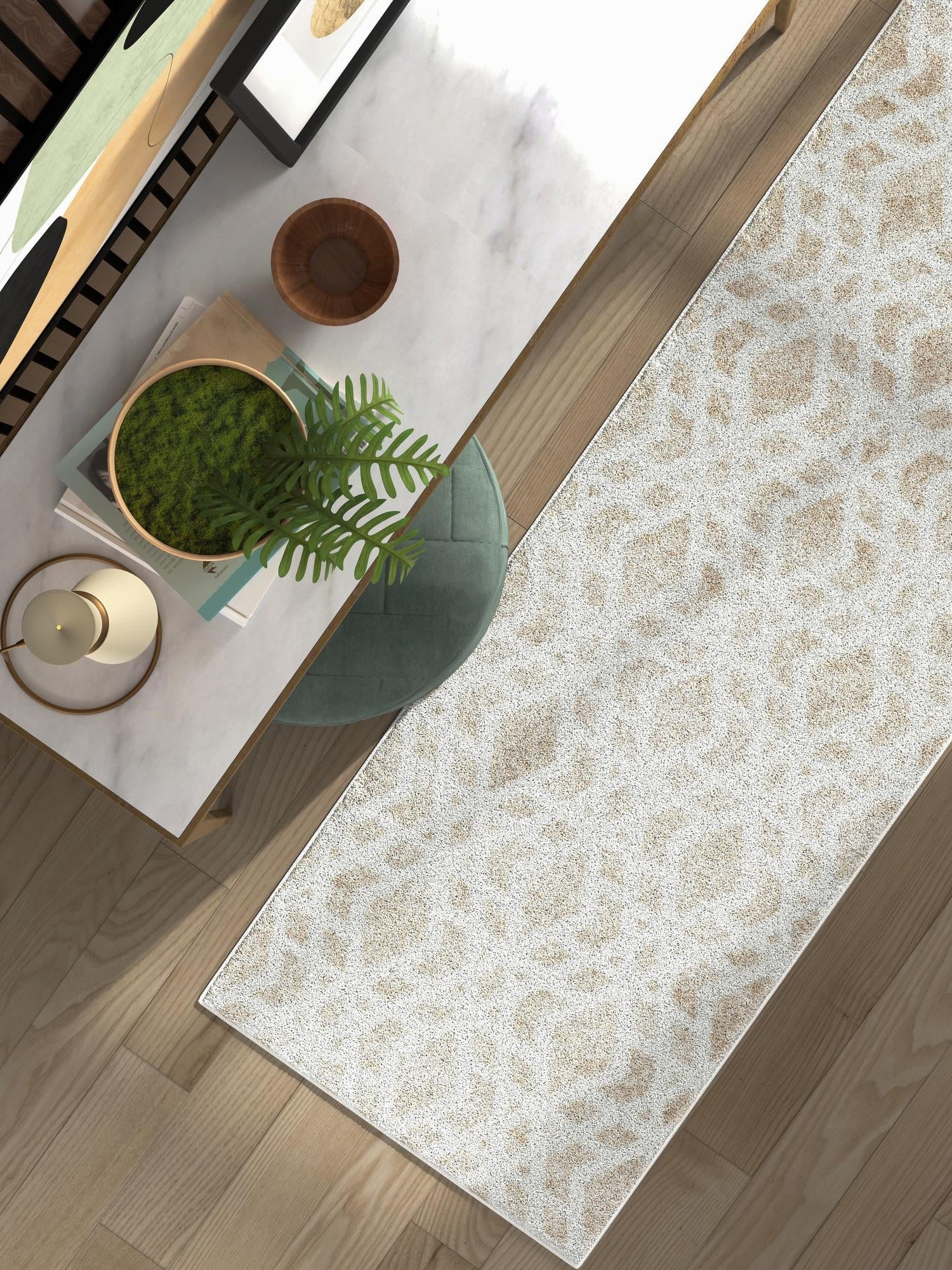 Ivory 2' 7 x 10' Laguna Runner Area Rug 100% Polypropylene Modern Contemporary Carpet for Bedrooms, Living Room, Dining, Office for Sale at Rug Engine