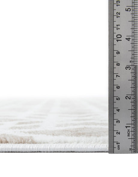 Ivory 2' 7 x 10' Laguna Runner Area Rug 100% Polypropylene Modern Contemporary Carpet for Bedrooms, Living Room, Dining, Office for Sale at Rug Engine