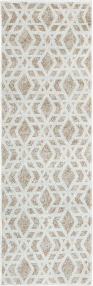 Ivory 2' x 6' 1 Laguna Runner Area Rug 100% Polypropylene Modern Contemporary Carpet for Bedrooms, Living Room, Dining, Office for Sale at Rug Engine