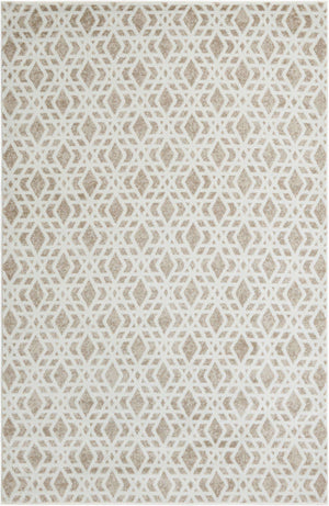 Ivory 6' 1 x 9' Laguna Rectangle Area Rug 100% Polypropylene Modern Contemporary Carpet for Bedrooms, Living Room, Dining, Office for Sale at Rug Engine