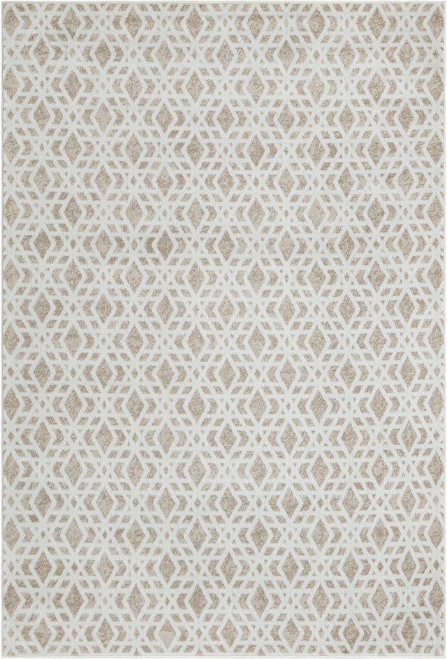 Ivory 7' 1 x 10' Laguna Rectangle Area Rug 100% Polypropylene Modern Contemporary Carpet for Bedrooms, Living Room, Dining, Office for Sale at Rug Engine