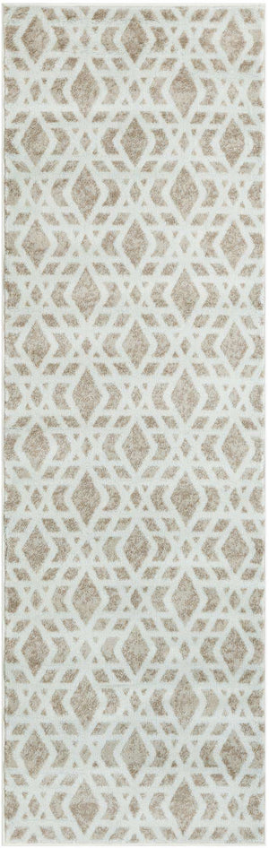 Ivory 2' 7 x 8' Laguna Runner Area Rug 100% Polypropylene Modern Contemporary Carpet for Bedrooms, Living Room, Dining, Office for Sale at Rug Engine