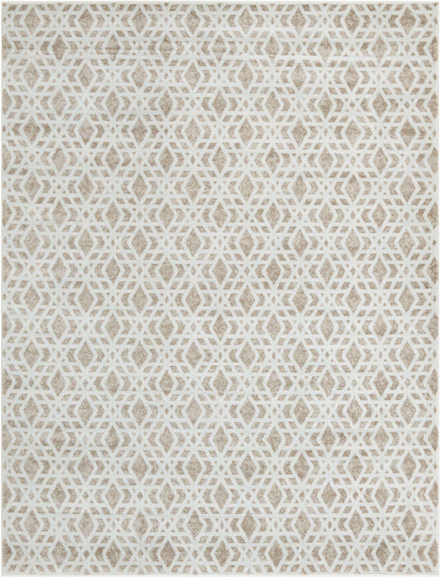 Ivory 7' 10 x 10' Laguna Rectangle Area Rug 100% Polypropylene Modern Contemporary Carpet for Bedrooms, Living Room, Dining, Office for Sale at Rug Engine