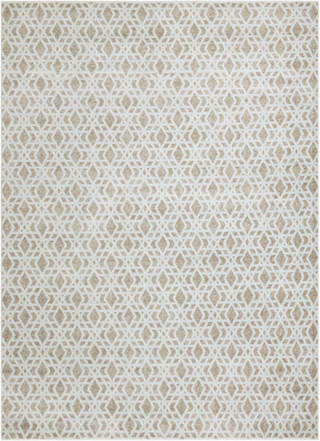 Ivory 9' x 12' Laguna Rectangle Area Rug 100% Polypropylene Modern Contemporary Carpet for Bedrooms, Living Room, Dining, Office for Sale at Rug Engine
