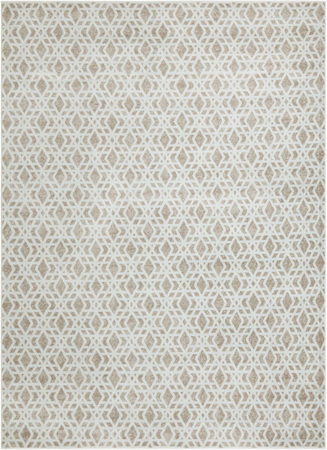 Ivory 9' x 12' Laguna Rectangle Area Rug 100% Polypropylene Modern Contemporary Carpet for Bedrooms, Living Room, Dining, Office for Sale at Rug Engine