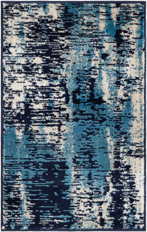 Navy Blue 2' x 3' 1 Laguna Rectangle Area Rug 100% Polypropylene Modern Contemporary Carpet for Bedrooms, Living Room, Dining, Office for Sale at Rug Engine