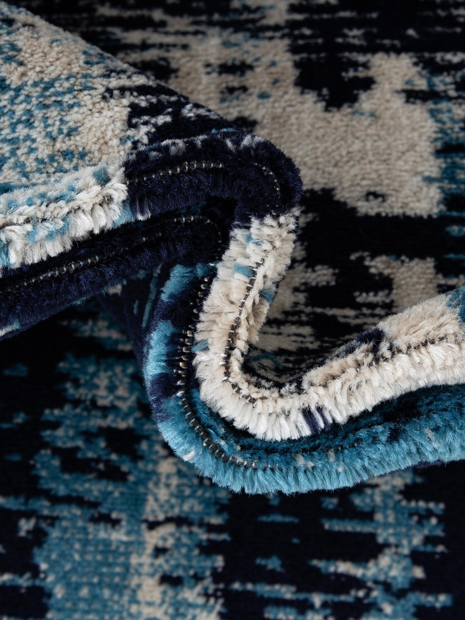 Navy Blue 2' x 3' 1 Laguna Rectangle Area Rug 100% Polypropylene Modern Contemporary Carpet for Bedrooms, Living Room, Dining, Office for Sale at Rug Engine