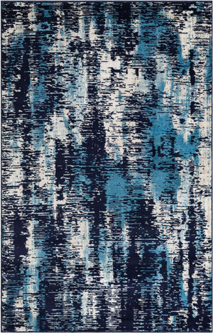 Navy Blue 5' 3 x 8' Laguna Rectangle Area Rug 100% Polypropylene Modern Contemporary Carpet for Bedrooms, Living Room, Dining, Office for Sale at Rug Engine
