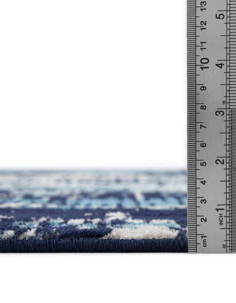 Navy Blue 2' x 6' 1 Laguna Runner Area Rug 100% Polypropylene Modern Contemporary Carpet for Bedrooms, Living Room, Dining, Office for Sale at Rug Engine