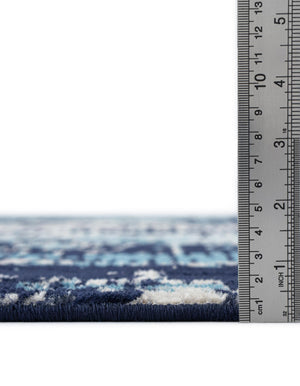 Navy Blue 2' 7 x 8' Laguna Runner Area Rug 100% Polypropylene Modern Contemporary Carpet for Bedrooms, Living Room, Dining, Office for Sale at Rug Engine