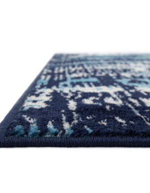 Navy Blue 2' 7 x 10' Laguna Runner Area Rug 100% Polypropylene Modern Contemporary Carpet for Bedrooms, Living Room, Dining, Office for Sale at Rug Engine
