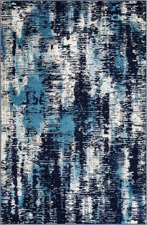 Navy Blue 6' 1 x 9' Laguna Rectangle Area Rug 100% Polypropylene Modern Contemporary Carpet for Bedrooms, Living Room, Dining, Office for Sale at Rug Engine