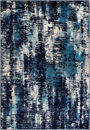 Navy Blue 7' 1 x 10' Laguna Rectangle Area Rug 100% Polypropylene Modern Contemporary Carpet for Bedrooms, Living Room, Dining, Office for Sale at Rug Engine