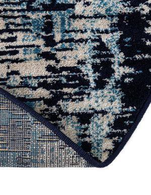 Navy Blue 3' 1 x 3' 1 Laguna Round Area Rug 100% Polypropylene Modern Contemporary Carpet for Bedrooms, Living Room, Dining, Office for Sale at Rug Engine