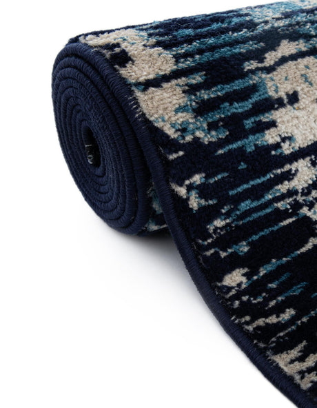 Navy Blue 7' 10 x 7' 10 Laguna Square Area Rug 100% Polypropylene Modern Contemporary Carpet for Bedrooms, Living Room, Dining, Office for Sale at Rug Engine