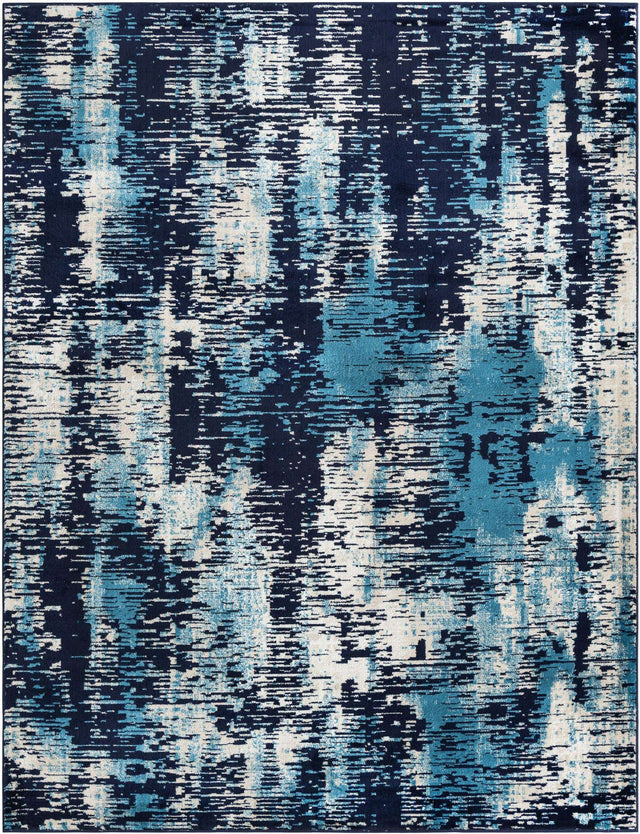 Navy Blue 7' 10 x 10' Laguna Rectangle Area Rug 100% Polypropylene Modern Contemporary Carpet for Bedrooms, Living Room, Dining, Office for Sale at Rug Engine
