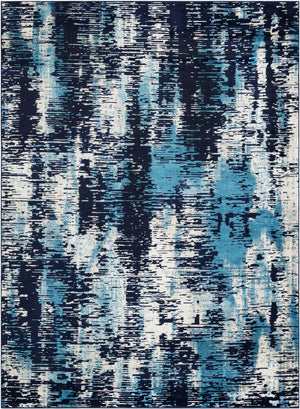 Navy Blue 9' x 12' Laguna Rectangle Area Rug 100% Polypropylene Modern Contemporary Carpet for Bedrooms, Living Room, Dining, Office for Sale at Rug Engine
