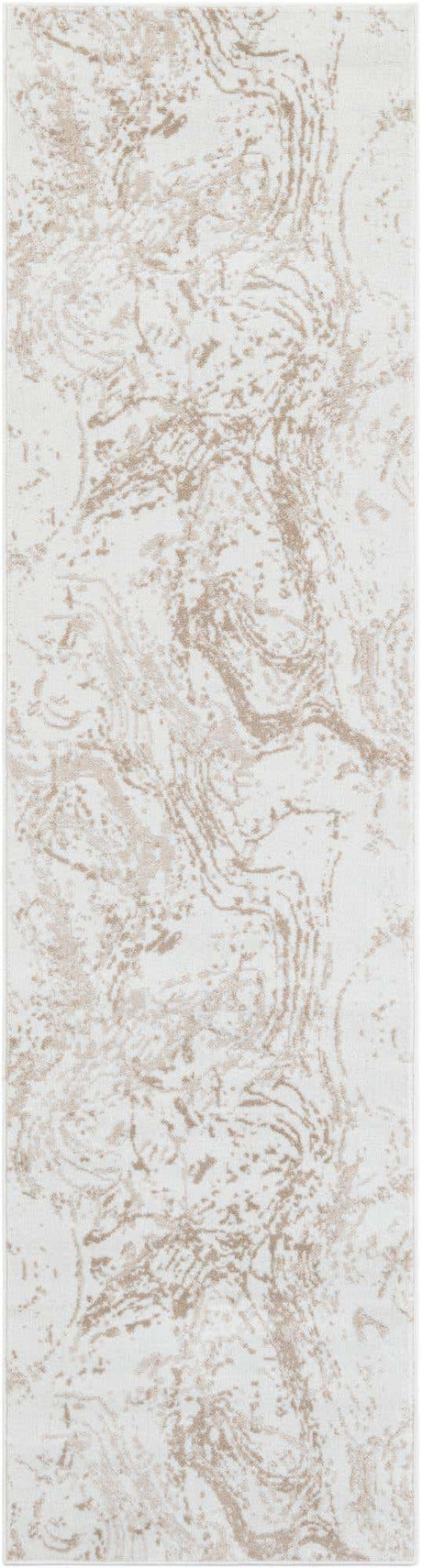 Ivory 2' 7 x 10' Laguna Runner Area Rug 100% Polypropylene Modern Contemporary Carpet for Bedrooms, Living Room, Dining, Office for Sale at Rug Engine