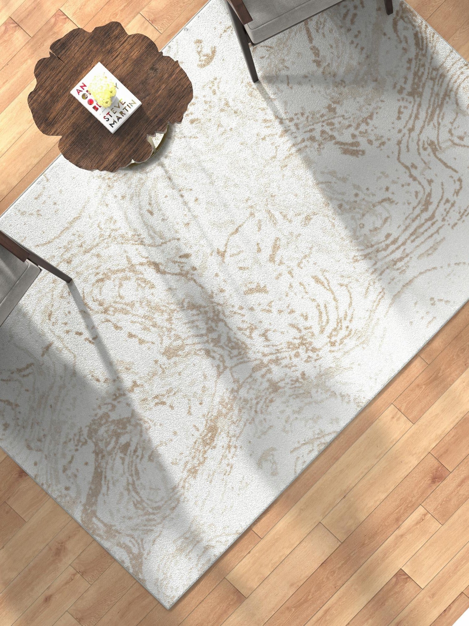 Ivory 5' 3 x 8' Laguna Rectangle Area Rug 100% Polypropylene Modern Contemporary Carpet for Bedrooms, Living Room, Dining, Office for Sale at Rug Engine